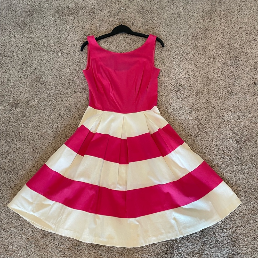 Kate Spade Pink/White Color Block Dress